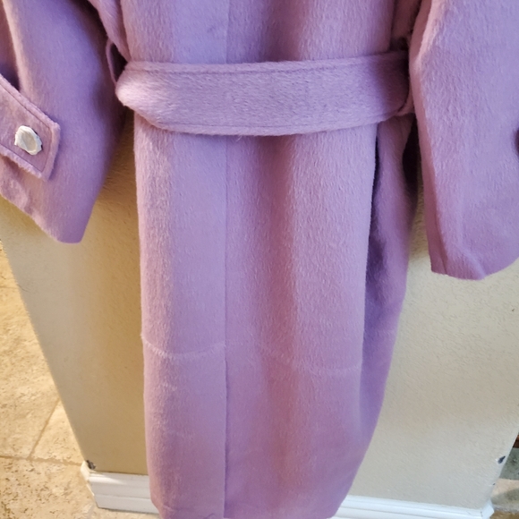 Nasty Gal Collection Plus Size Purple Belted Maxi Long Festival Winter Coat - Picture 15 of 16